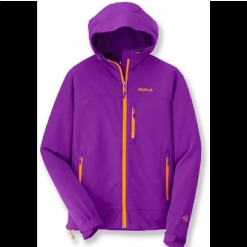 Marmot Purple M3 Tempo Soft-Shell Hooded Zip Jacket Size Small